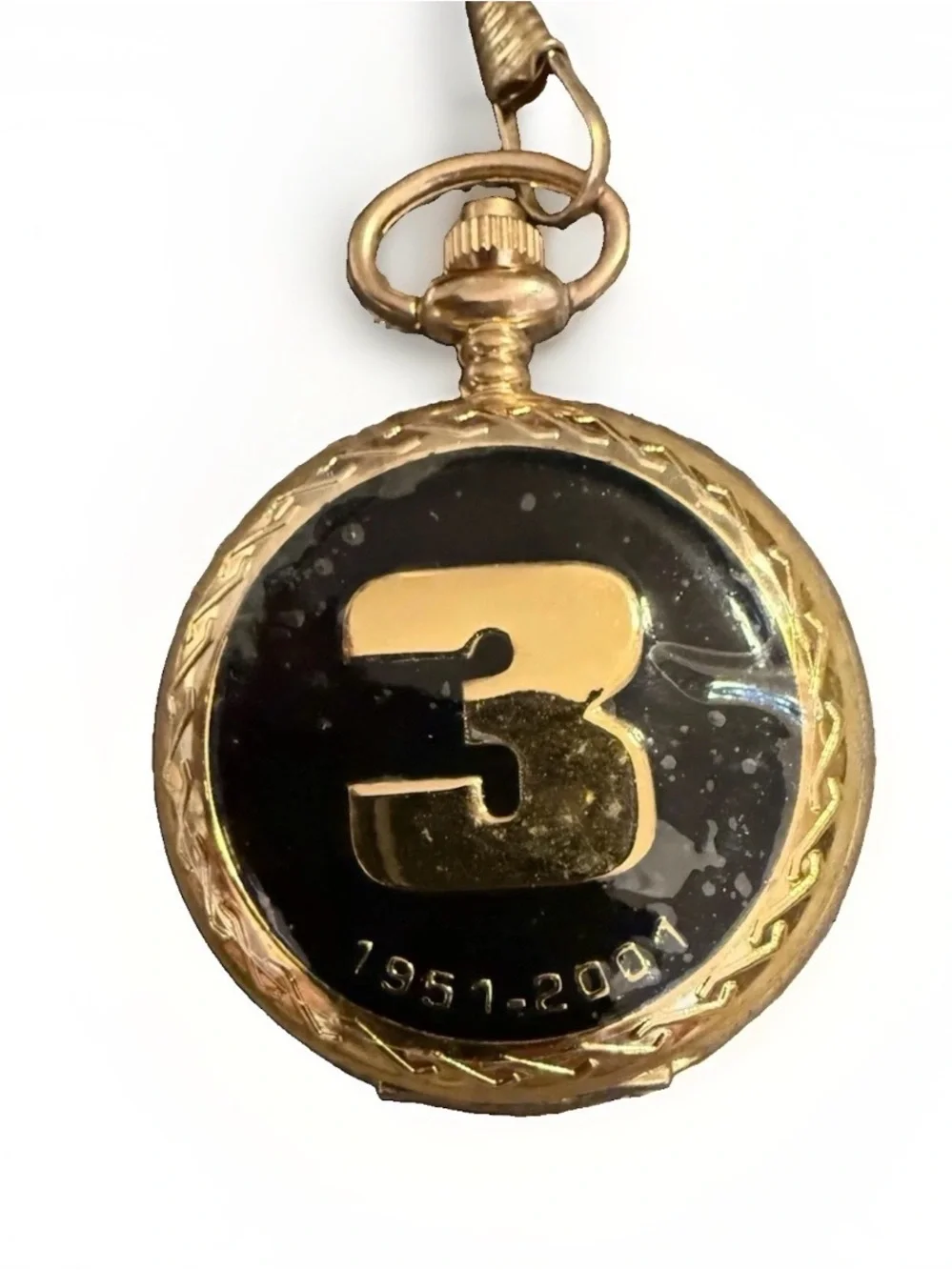 Dale Earnhardt #3 Pocket Watch in Wooden Case New Never Used
